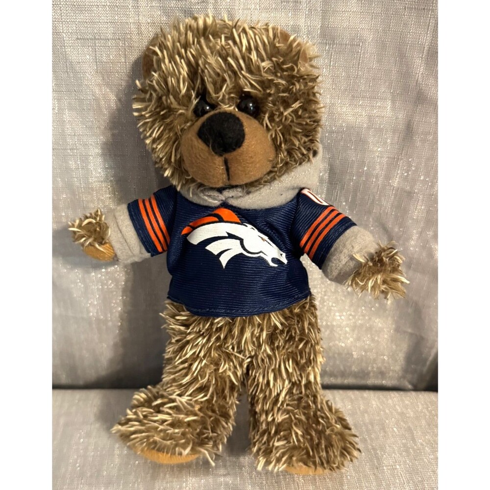 DENVER BRONCOS 9" PLUSH TEDDY BEAR STUFFED ANIMAL NFL FOOTBALL GOOD STUFF